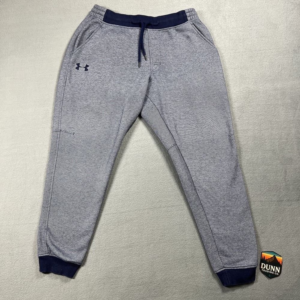 Under Armour Sweatpants Mens XL Blue ColdGear Fleece Jogger Pockets Drawstring
